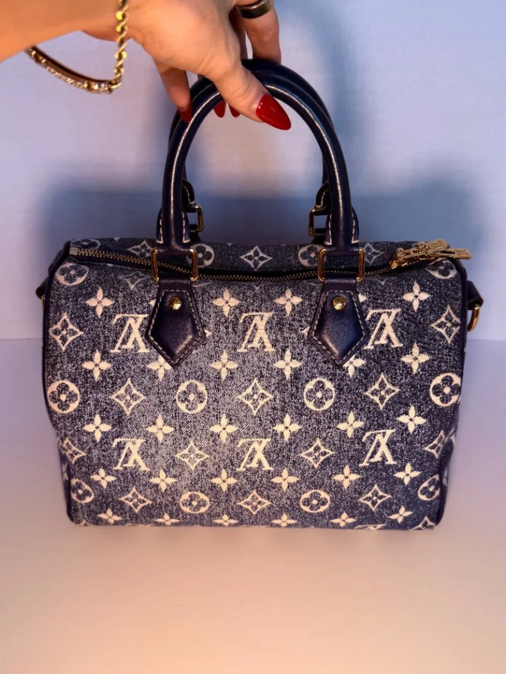 louis vuitton monogram jacquard denim speedy bandoulière 25